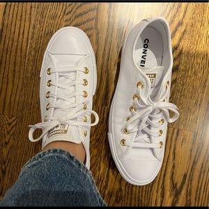 Converse Chuck Taylor All Star Lift Sneakers (White, Women’s 8.5)